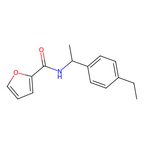 N-[1-(4-ethylphenyl)ethyl]furan-2-carboxamide structure