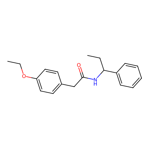 2-(4-ethoxyphenyl)-N-(1-phenylpropyl)acetamide structure