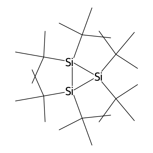 Hexa-t-butylcyclotrisilane structure