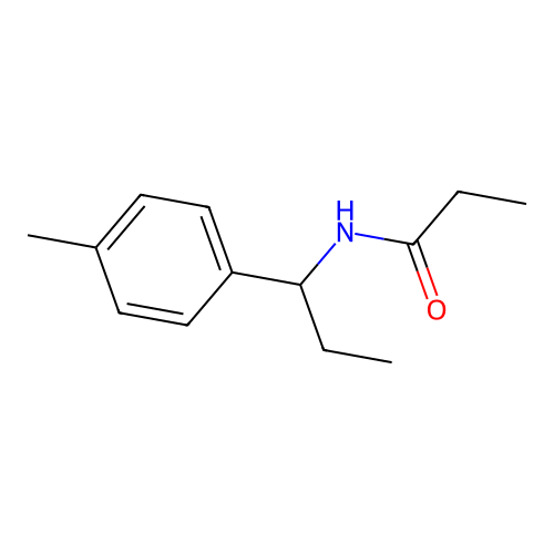 N-[1-(4-methylphenyl)propyl]propanamide structure
