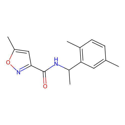 N-[1-(2,5-dimethylphenyl)ethyl]-5-methyl-1,2-oxazole-3-carboxamide structure