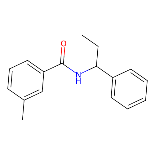 3-methyl-N-(1-phenylpropyl)benzamide structure