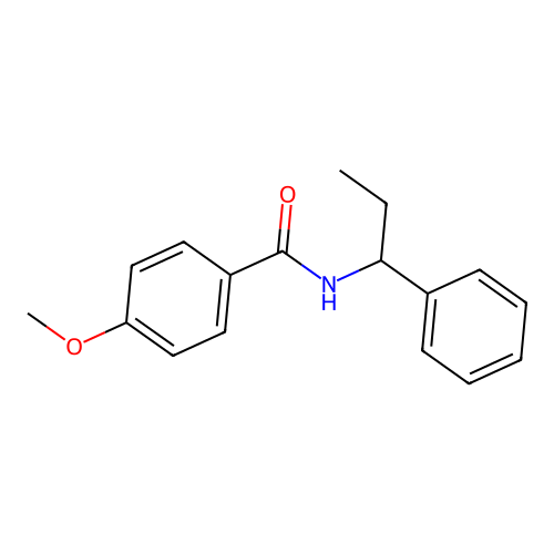 4-methoxy-N-(1-phenylpropyl)benzamide structure