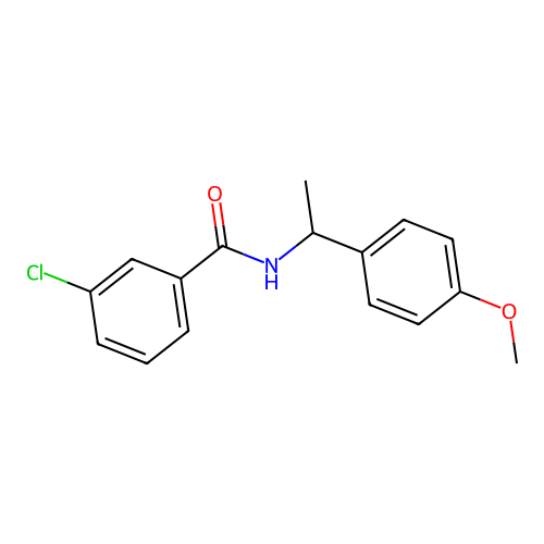 3-chloro-N-[1-(4-methoxyphenyl)ethyl]benzamide structure