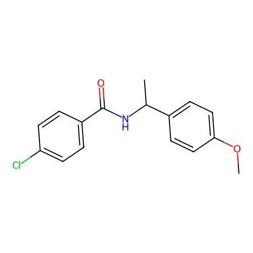 4-chloro-N-[1-(4-methoxyphenyl)ethyl]benzamide structure