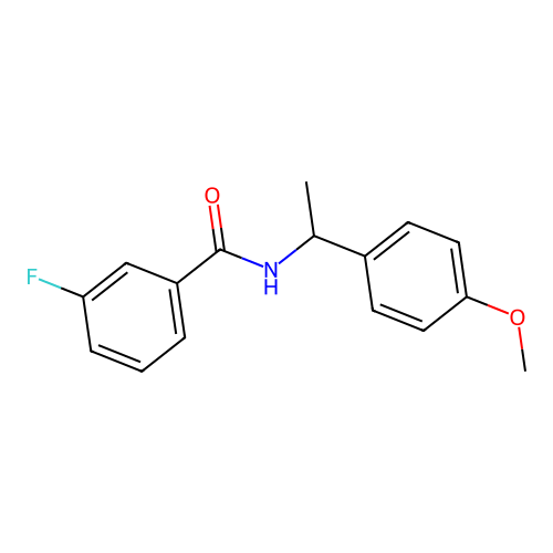 3-fluoro-N-[1-(4-methoxyphenyl)ethyl]benzamide structure