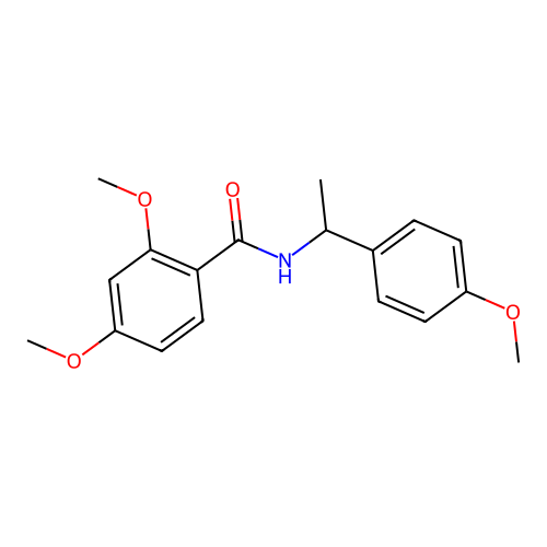 2,4-dimethoxy-N-[1-(4-methoxyphenyl)ethyl]benzamide structure