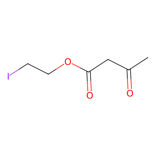 3-Oxobutyric acid, 2-iodoethyl ester structure