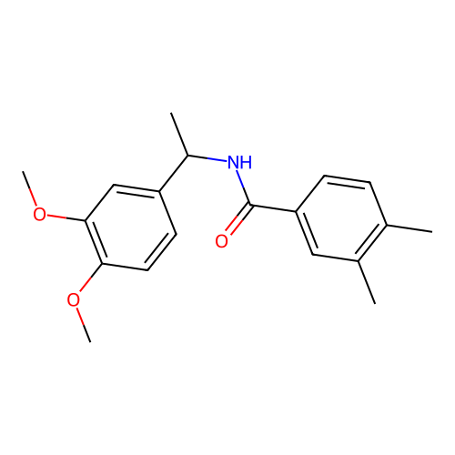 N-[1-(3,4-dimethoxyphenyl)ethyl]-3,4-dimethylbenzamide structure
