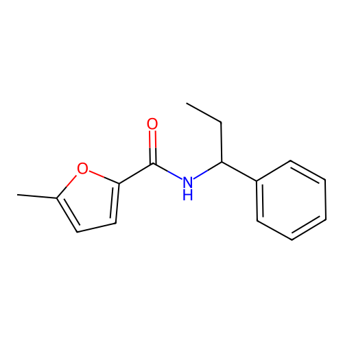 5-methyl-N-(1-phenylpropyl)furan-2-carboxamide structure