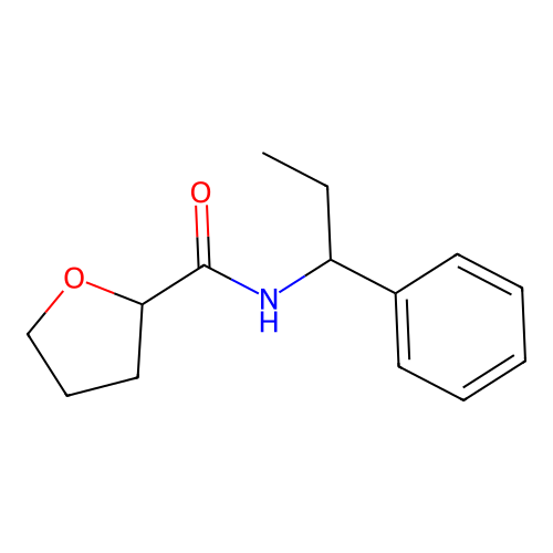 N-(1-phenylpropyl)oxolane-2-carboxamide structure
