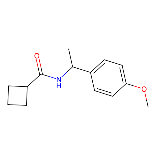 N-[1-(4-methoxyphenyl)ethyl]cyclobutanecarboxamide structure