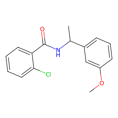 2-chloro-N-[1-(3-methoxyphenyl)ethyl]benzamide structure