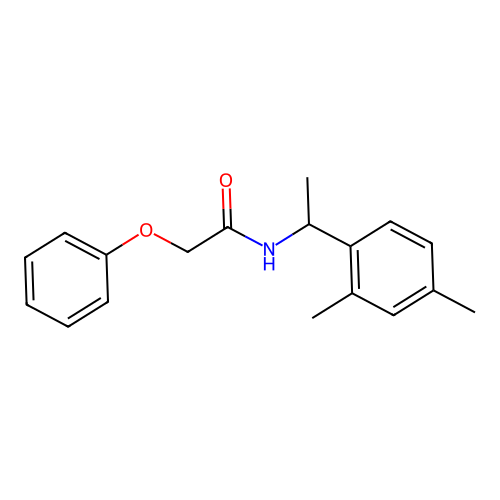 N-[1-(2,4-dimethylphenyl)ethyl]-2-phenoxyacetamide structure