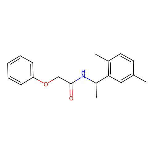 N-[1-(2,5-dimethylphenyl)ethyl]-2-phenoxyacetamide structure