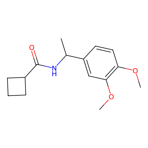 N-[1-(3,4-dimethoxyphenyl)ethyl]cyclobutanecarboxamide structure