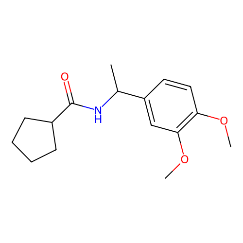 N-[1-(3,4-dimethoxyphenyl)ethyl]cyclopentanecarboxamide structure