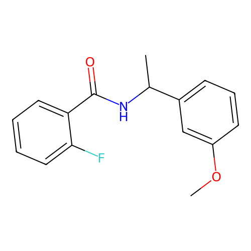 2-fluoro-N-[1-(3-methoxyphenyl)ethyl]benzamide structure