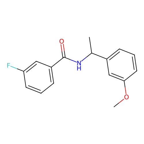 3-fluoro-N-[1-(3-methoxyphenyl)ethyl]benzamide structure