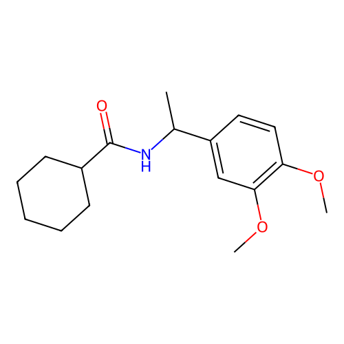 N-[1-(3,4-dimethoxyphenyl)ethyl]cyclohexanecarboxamide structure