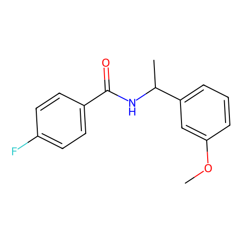 4-fluoro-N-[1-(3-methoxyphenyl)ethyl]benzamide structure