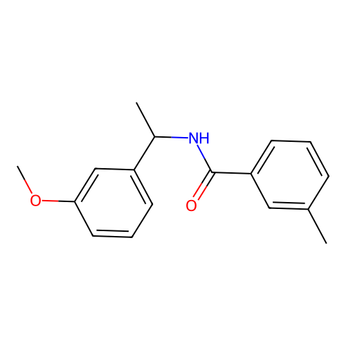 N-[1-(3-methoxyphenyl)ethyl]-3-methylbenzamide structure