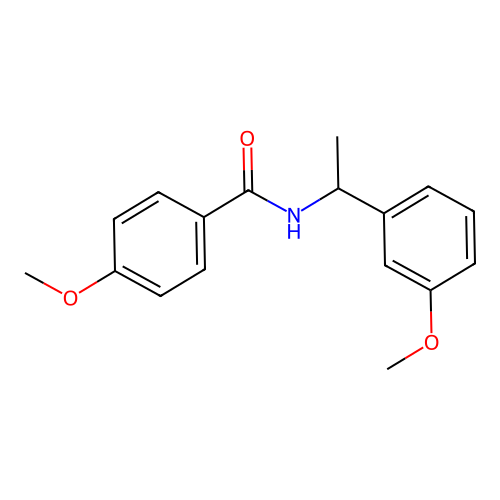 4-methoxy-N-[1-(3-methoxyphenyl)ethyl]benzamide structure