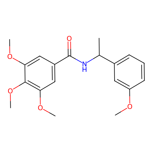 3,4,5-trimethoxy-N-[1-(3-methoxyphenyl)ethyl]benzamide structure