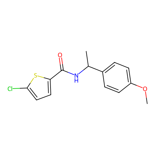 5-chloro-N-[1-(4-methoxyphenyl)ethyl]thiophene-2-carboxamide structure