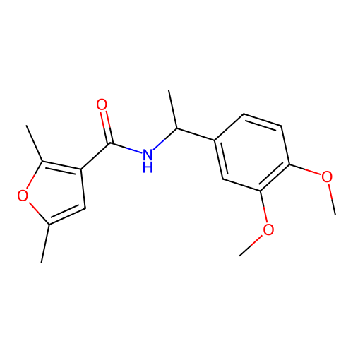 N-[1-(3,4-dimethoxyphenyl)ethyl]-2,5-dimethylfuran-3-carboxamide structure