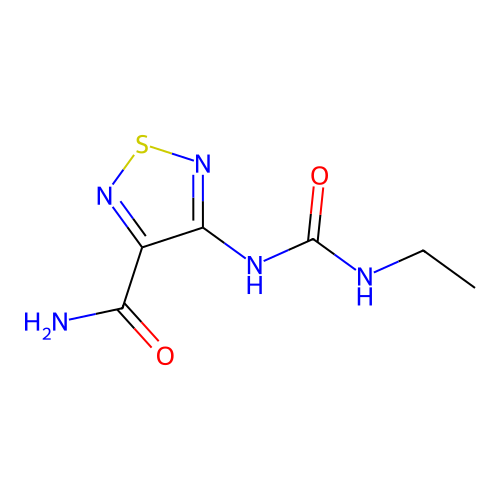 4-[(Ethylcarbamoyl)amino]-1,2,5-thiadiazole-3-carboxamide structure