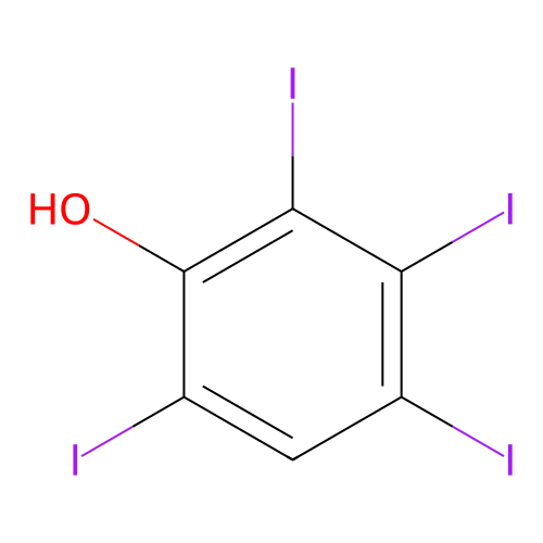 Phenol, 2,3,4,6-tetraiodo- structure