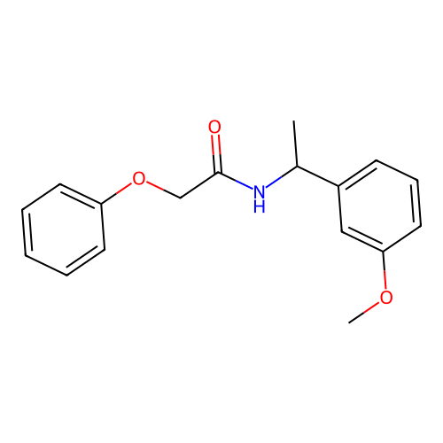 N-[1-(3-methoxyphenyl)ethyl]-2-phenoxyacetamide structure