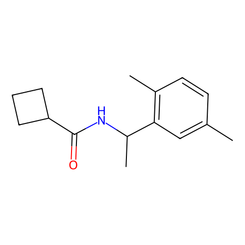 N-[1-(2,5-dimethylphenyl)ethyl]cyclobutanecarboxamide structure