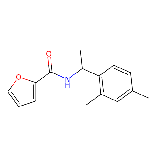 N-[1-(2,4-dimethylphenyl)ethyl]furan-2-carboxamide structure