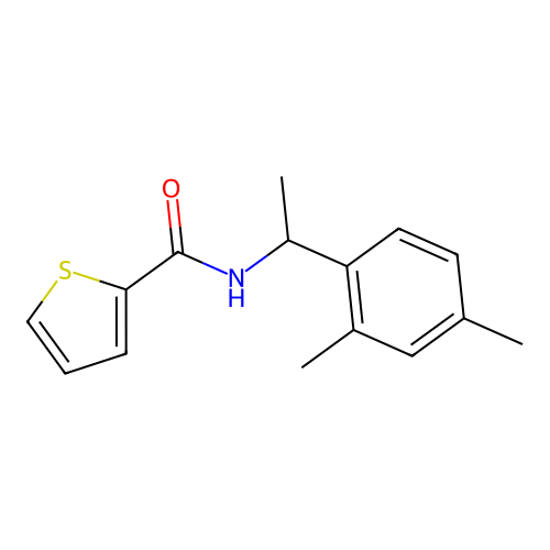 N-[1-(2,4-dimethylphenyl)ethyl]thiophene-2-carboxamide structure