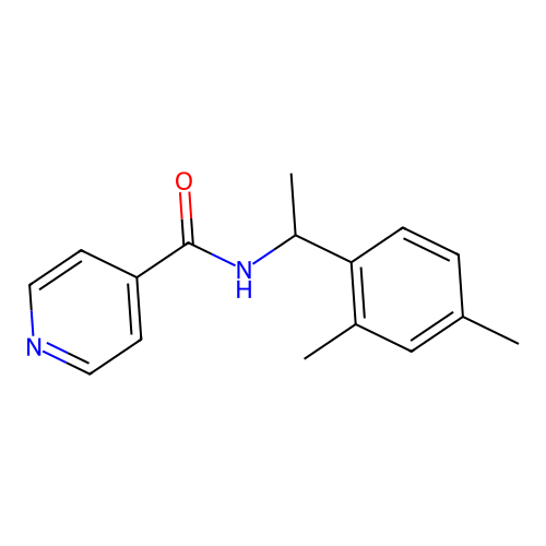 N-[1-(2,4-dimethylphenyl)ethyl]pyridine-4-carboxamide structure