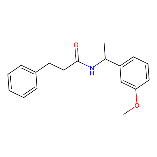 N-[1-(3-methoxyphenyl)ethyl]-3-phenylpropanamide structure