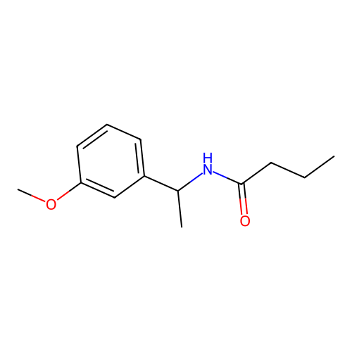 N-[1-(3-methoxyphenyl)ethyl]butanamide structure