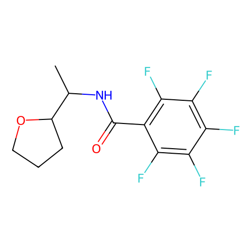 2,3,4,5,6-pentafluoro-N-[1-(oxolan-2-yl)ethyl]benzamide structure