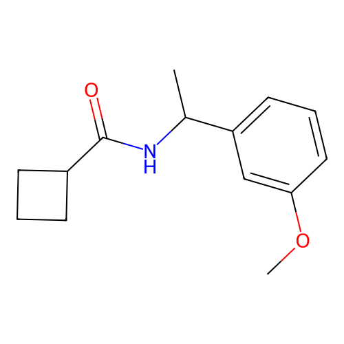 N-[1-(3-methoxyphenyl)ethyl]cyclobutanecarboxamide structure