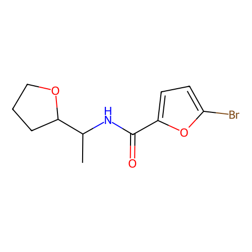 5-bromo-N-[1-(oxolan-2-yl)ethyl]furan-2-carboxamide structure