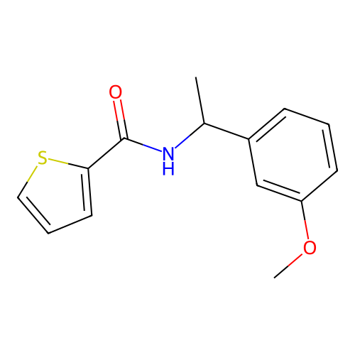 N-[1-(3-methoxyphenyl)ethyl]thiophene-2-carboxamide structure