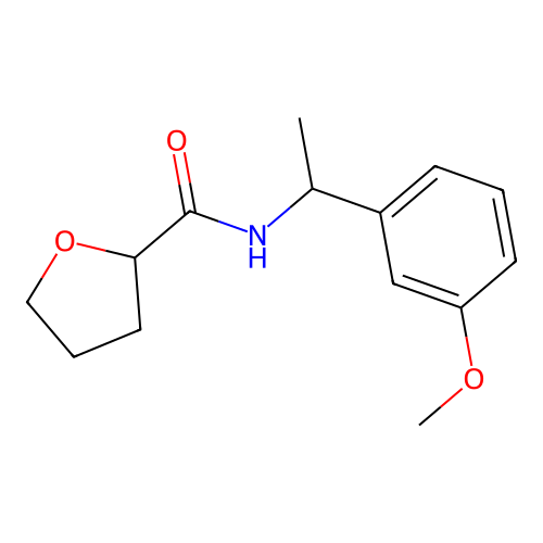 N-[1-(3-methoxyphenyl)ethyl]oxolane-2-carboxamide structure