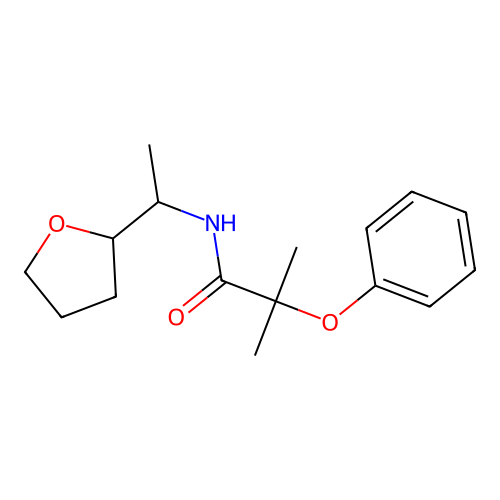 2-methyl-N-[1-(oxolan-2-yl)ethyl]-2-phenoxypropanamide structure