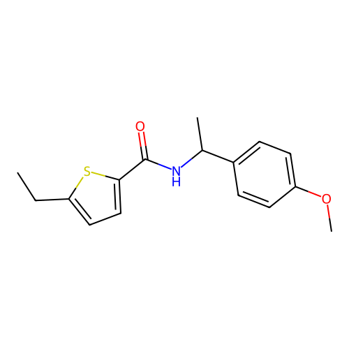 5-ethyl-N-[1-(4-methoxyphenyl)ethyl]thiophene-2-carboxamide structure