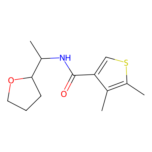 4,5-dimethyl-N-[1-(oxolan-2-yl)ethyl]thiophene-3-carboxamide structure