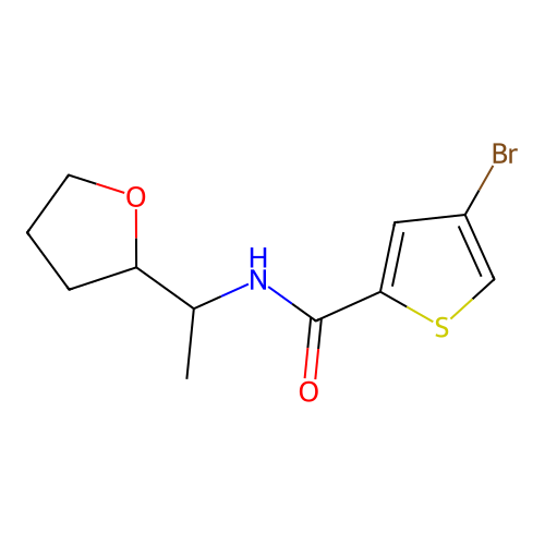 4-bromo-N-[1-(oxolan-2-yl)ethyl]thiophene-2-carboxamide structure