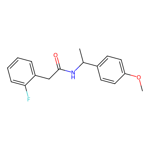 2-(2-fluorophenyl)-N-[1-(4-methoxyphenyl)ethyl]acetamide structure
