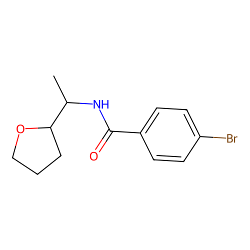 4-bromo-N-[1-(oxolan-2-yl)ethyl]benzamide structure